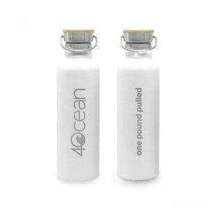 4 Ocean Whote 25 Ounce Stainless Steel Reusable Water Bottle